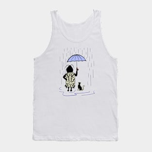 Cat Sheltered from the Rain Tank Top